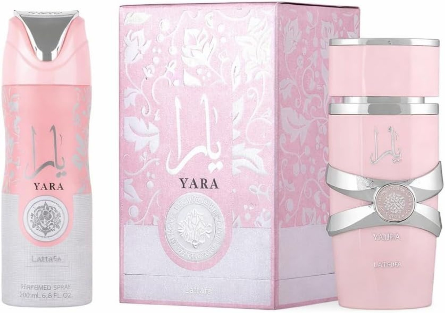 Perfume rosa Yara de Lattafa, protagonista de la colección